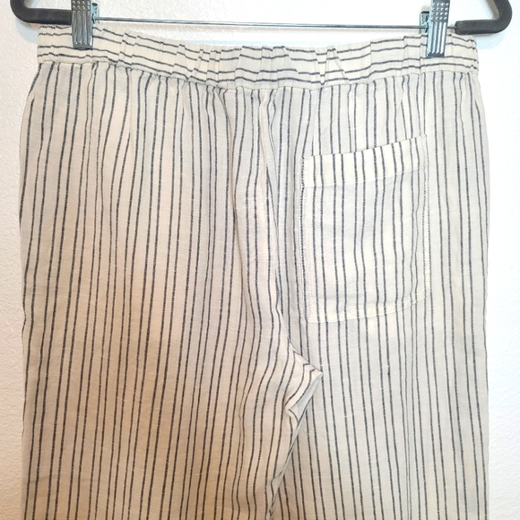 THEORY Thorina 100% Linen Striped Pants Size 8 - Picture 10 of 12